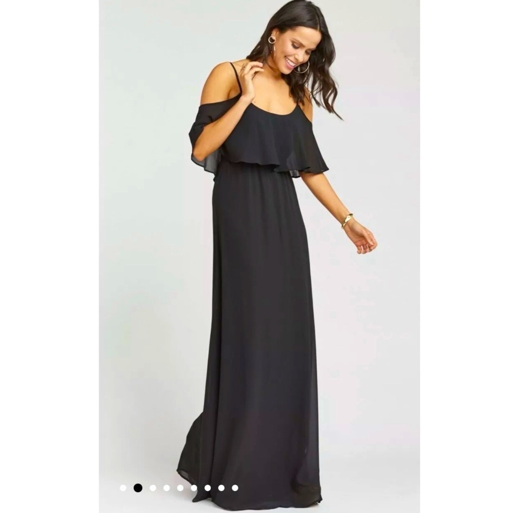 Show Me Your Mumu Caitlin Ruffle Maxi Dress S $178